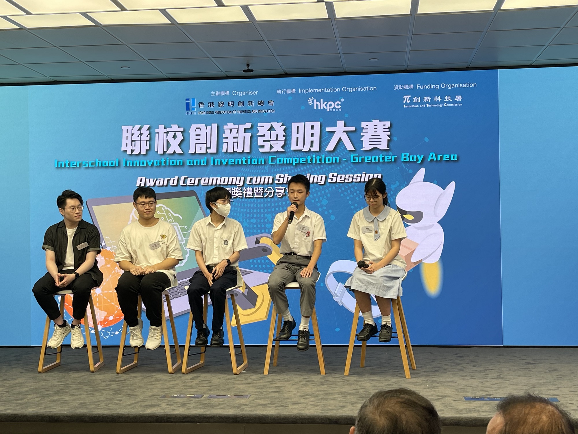 5B朱兆邦代表本校分享研發及參賽體驗及感受